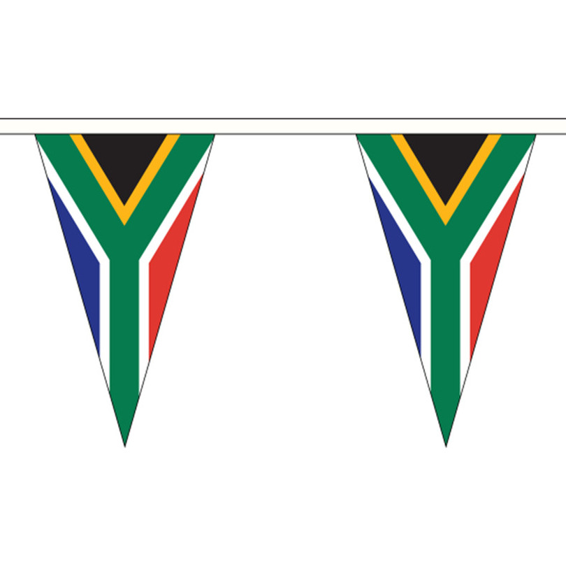Vlaggenlijn Zuid-Afrika - 20 meter - landen punt vlaggetjes - Zuid Afrikaanse slinger - versiering