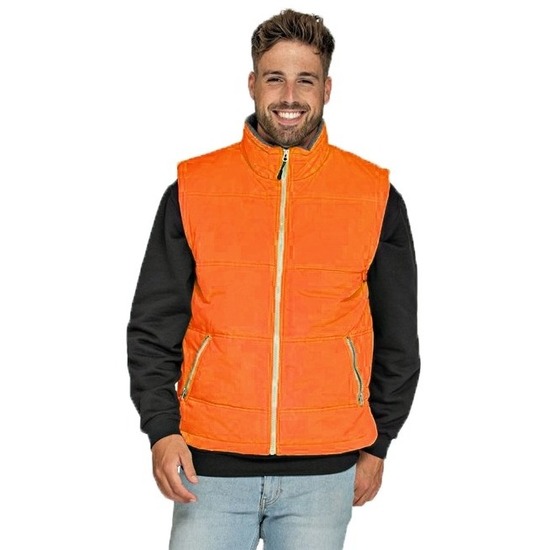 Water weerhoudende oranje heren bodywarmer