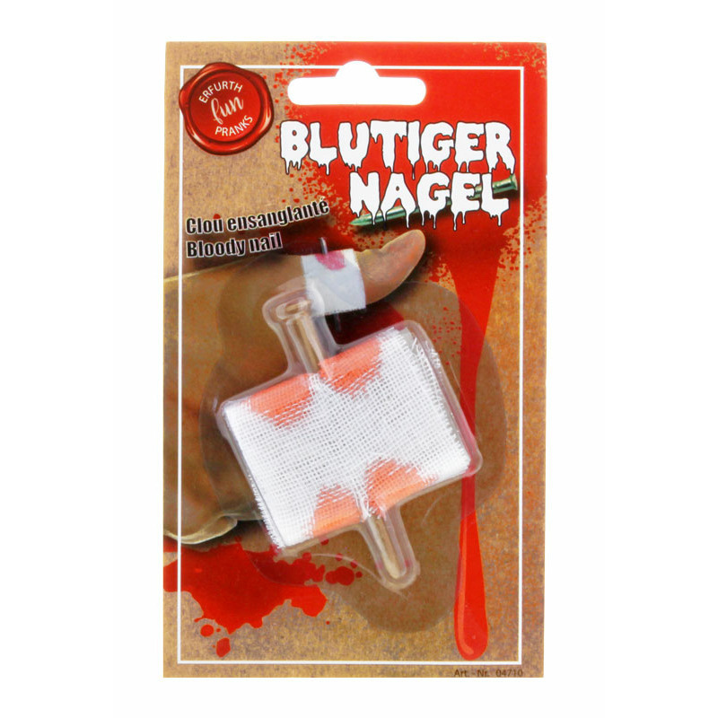 Nep spijker door je vinger - fopartikelen - 1 april grap - bouwgrapjes