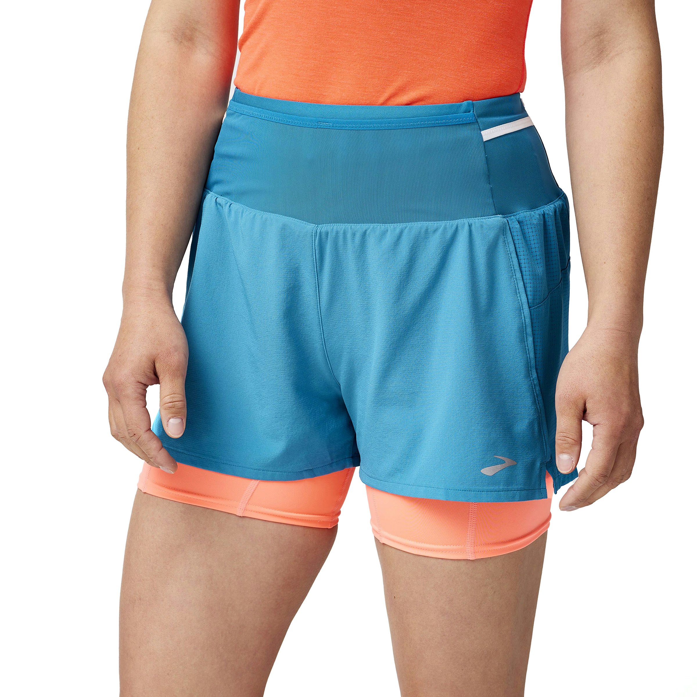 Brooks High Point 3 Inch 2-in-1 Short 2.0 Dames