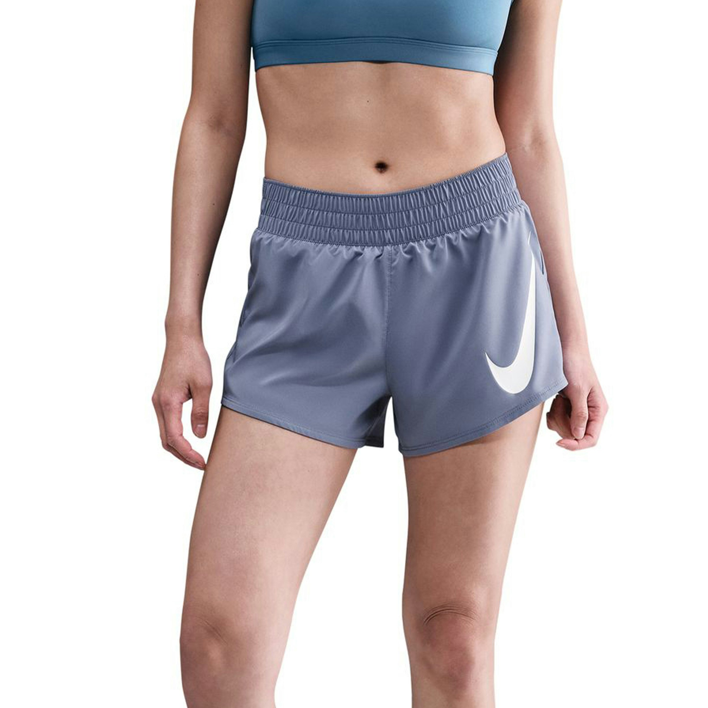 Nike One Swoosh Dri-FIT Mid-Rise 3 Inch Brief-Lined Hybrid Shorts Dames