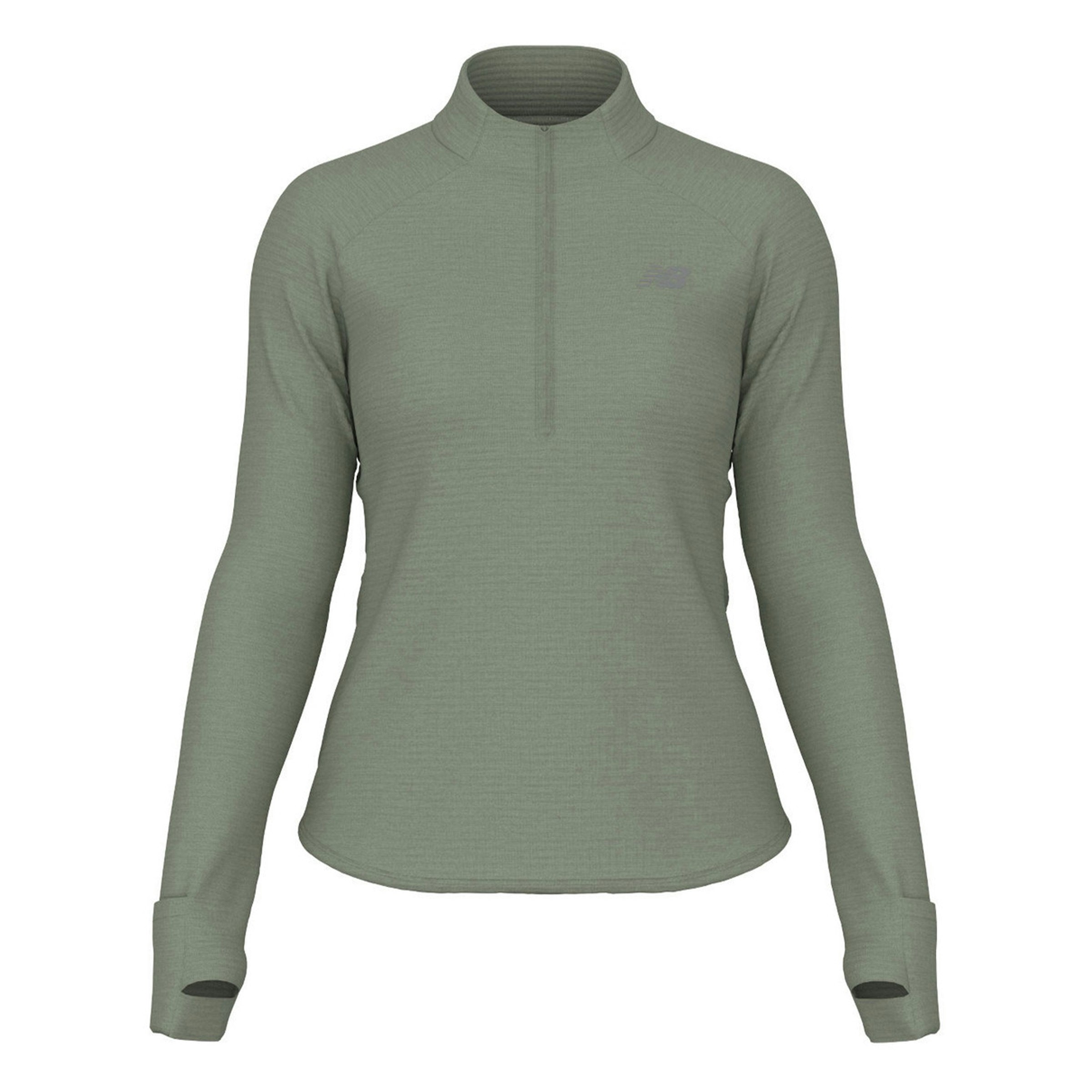 New Balance Athletics Heat Grid Half Zip Shirt Dames