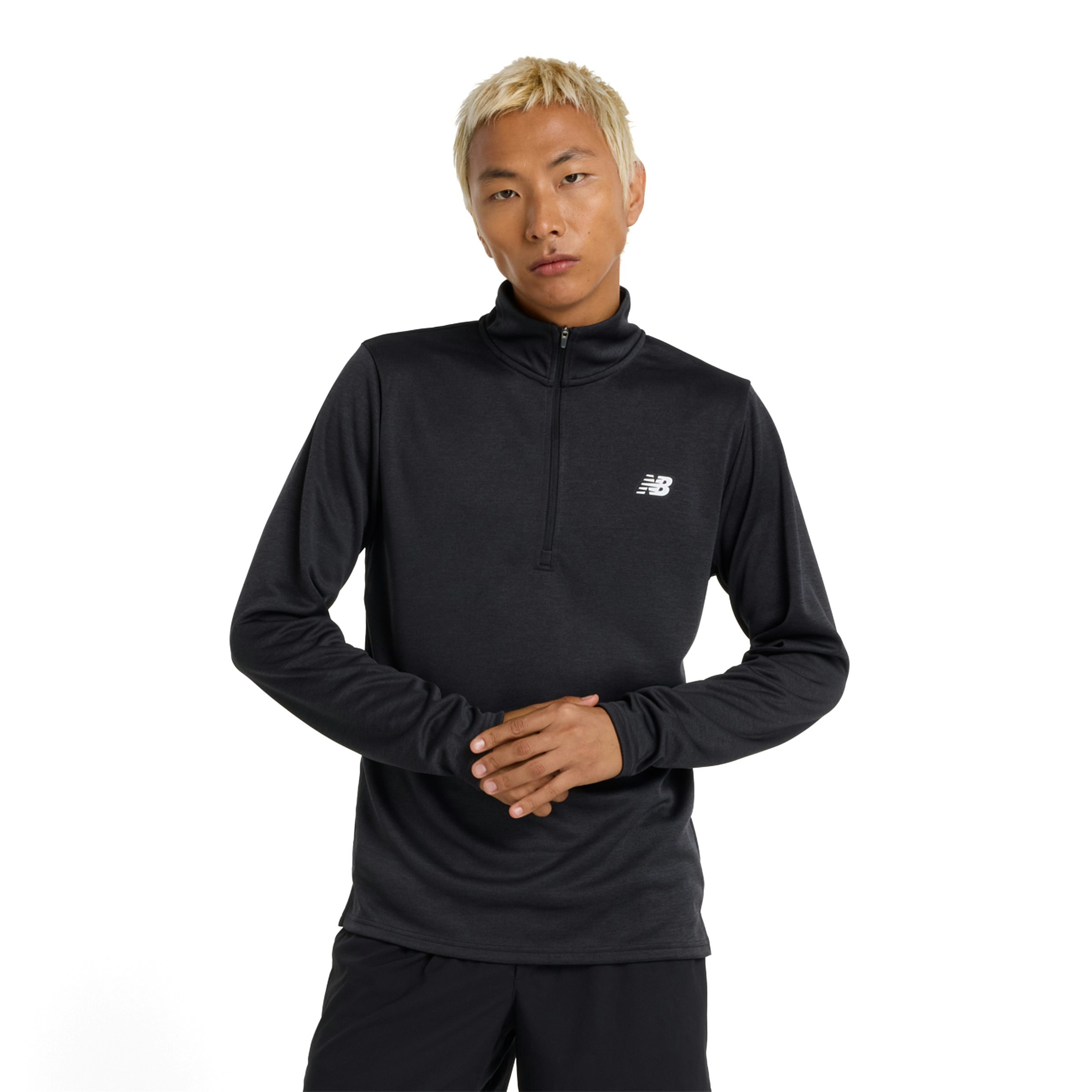 New Balance Sport Knit Quarter Zip Shirt Heren