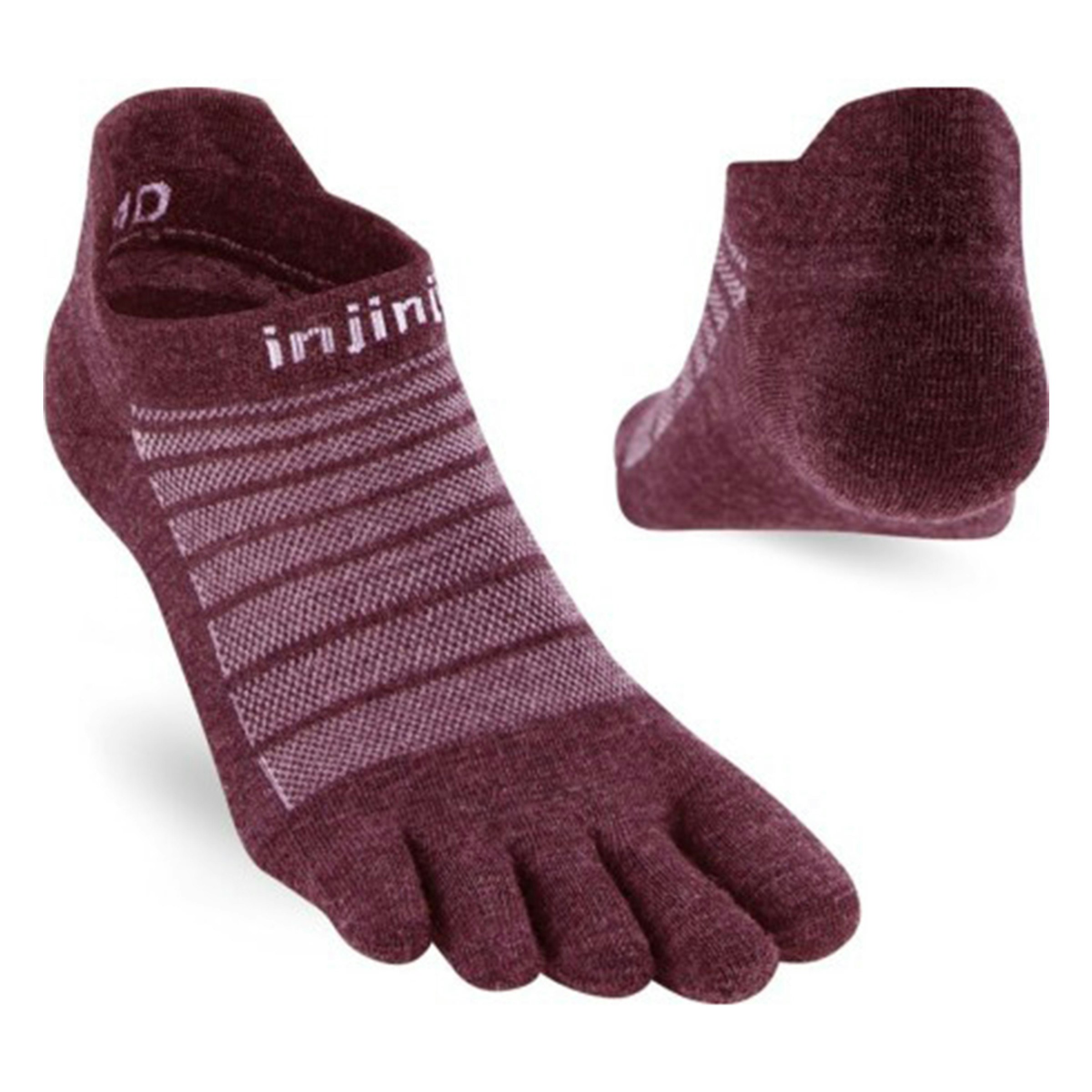 Injinji Run Lightweight No-Show Wool Socks Unisex