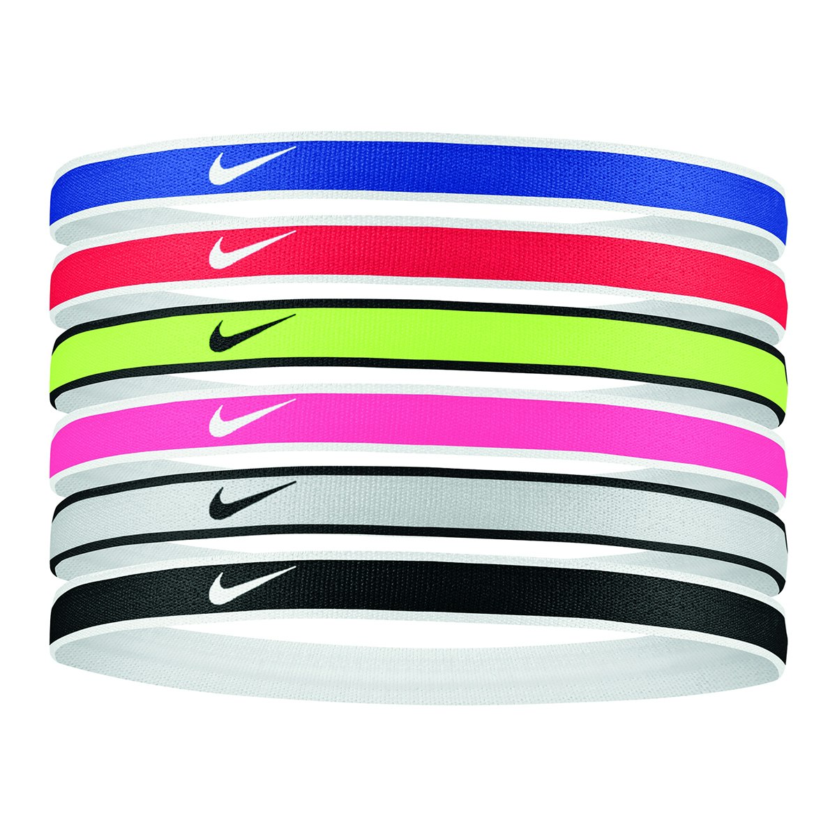 Nike Swoosh Sport Headbands 6-Pack Tipped Unisex
