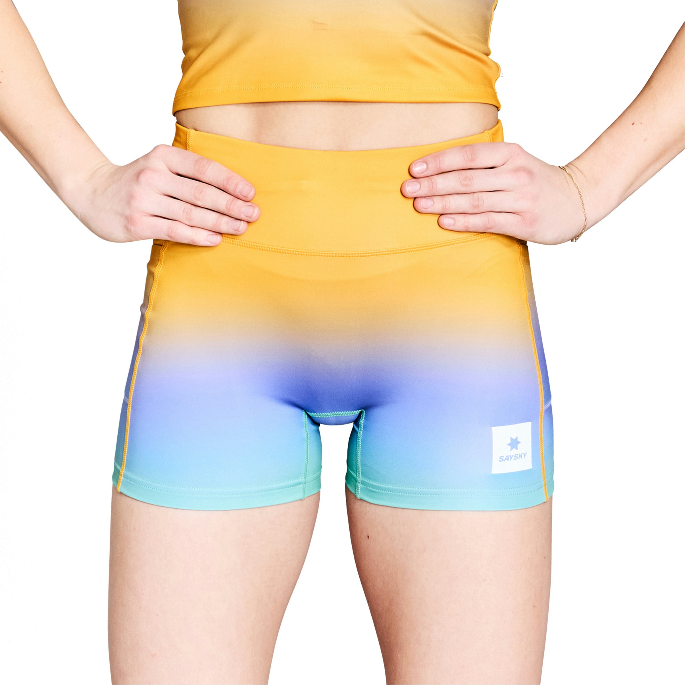 SAYSKY Drip Dye Combat+ 4 Inch Short Tight Dames