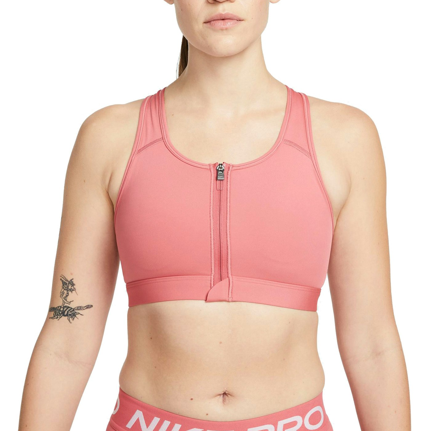 Nike Dri-FIT Swoosh Zip-Front Bra Dames