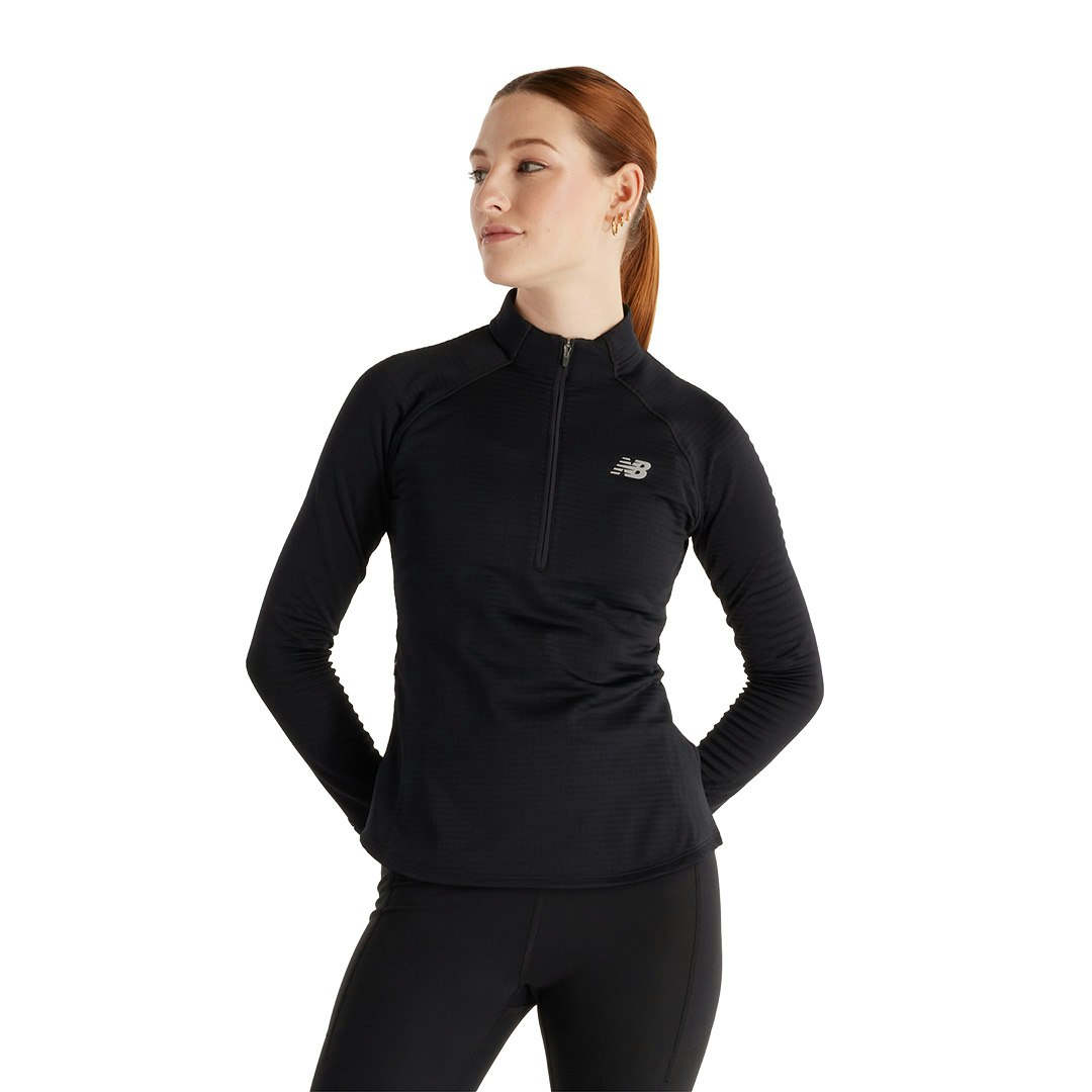 New Balance Athletics Heat Grid Half Zip Shirt Dames