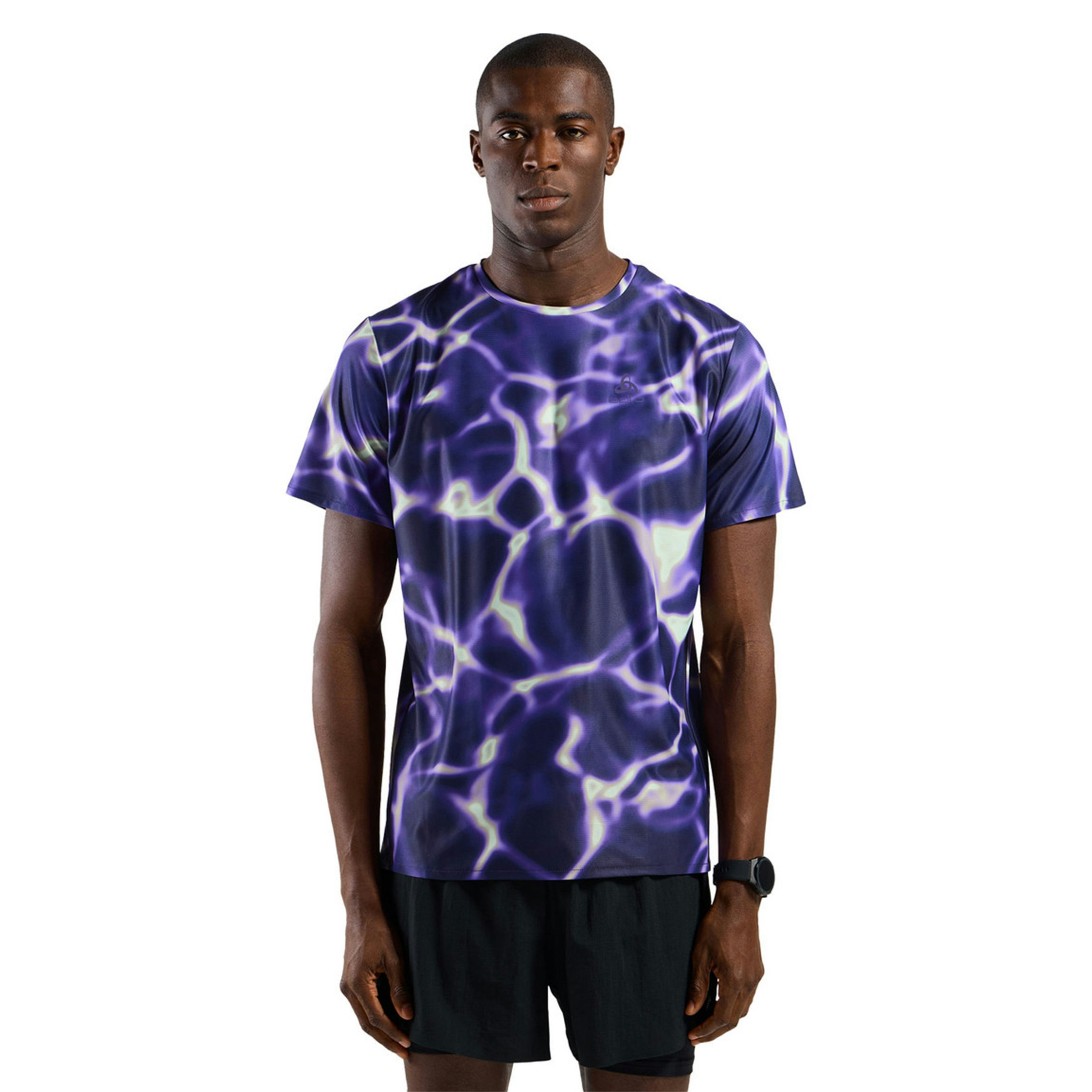 Odlo Zeroweight Chill-Tec Print Crew Neck T-shirt Heren