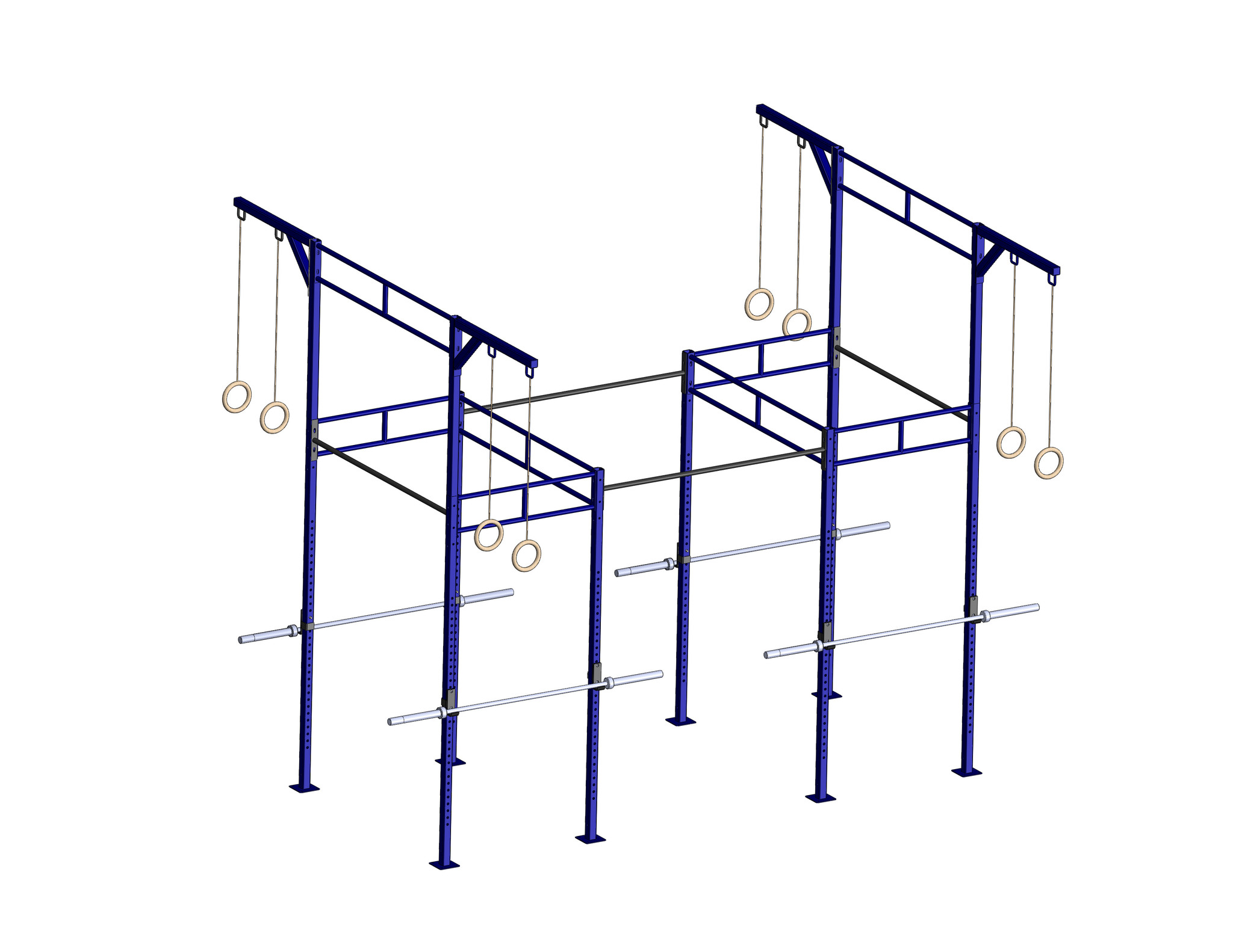 PT Essentials Heavy Duty Crossfit Rig V24 - Blue Coloured Rig
