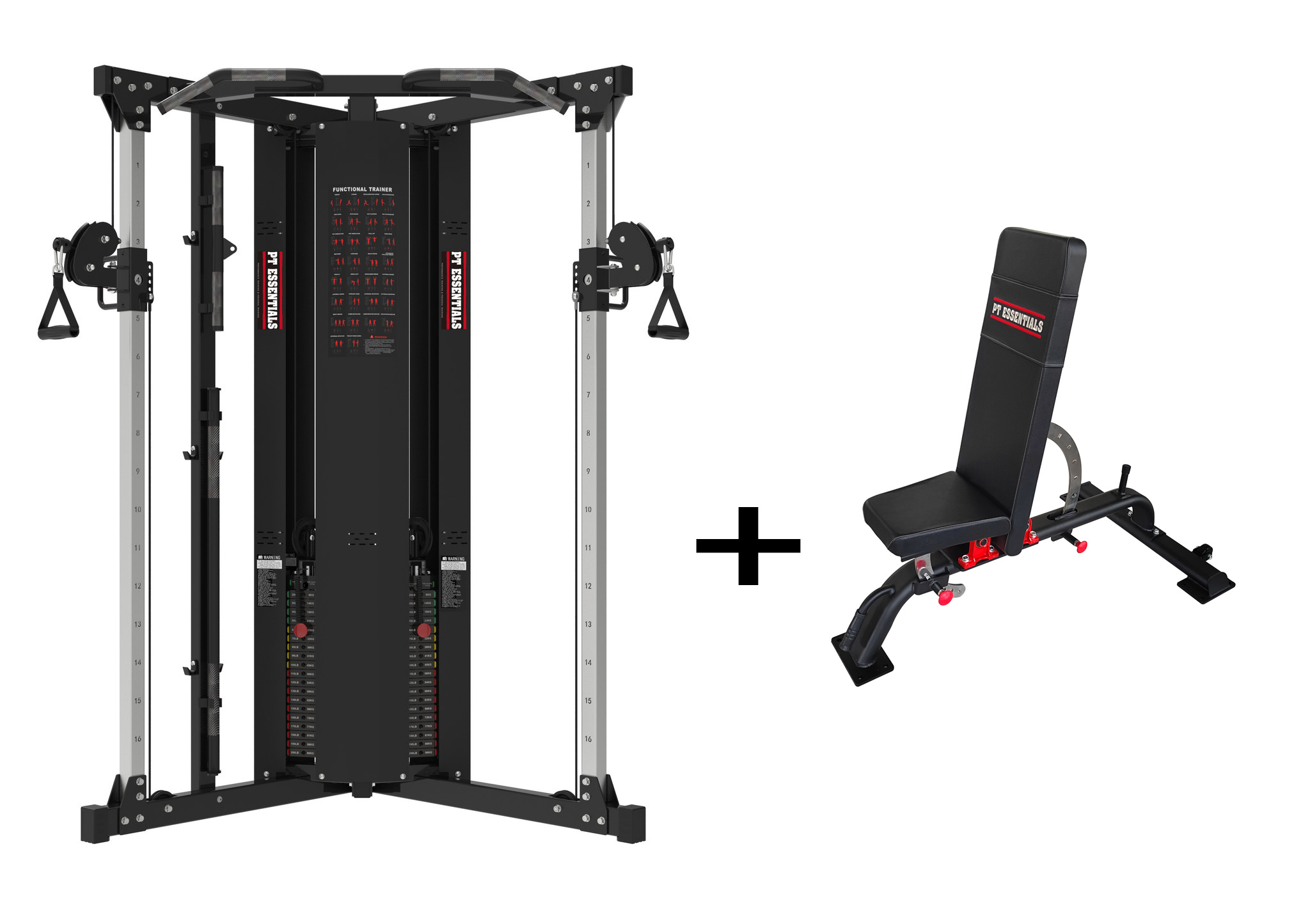 PT Essentials Combo Deal - PRO Functional Trainer incl. adjustable bench