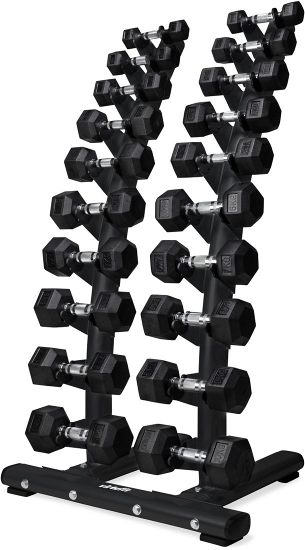PT Essentials PRO Hexa Dumbbellset 1 t/m 10 kg incl. deluxe opbergrek