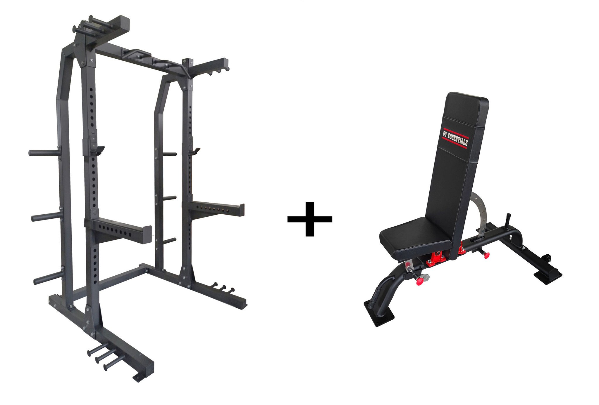 PT Essentials HR100 Titan Half Rack + Bench Combodeal