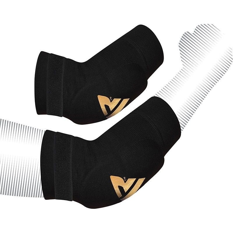RDX Sports HY Elleboog pads zwart-goud