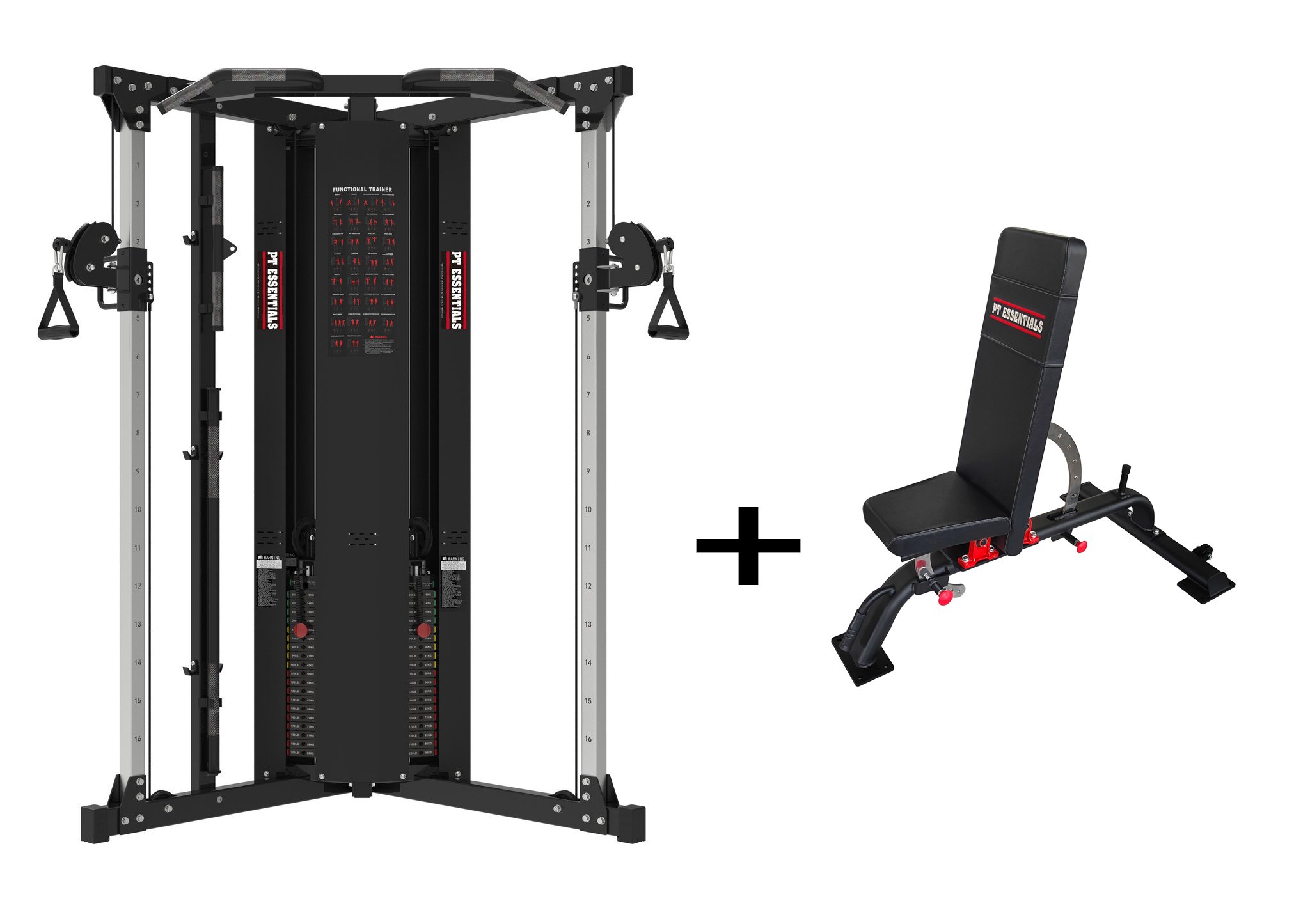 PT Essentials Combo Deal - PRO Functional Trainer incl. adjustable bench