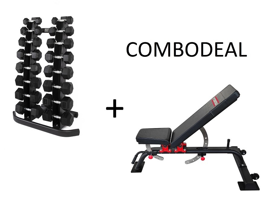 PT Essentials HD Tower + Dumbbells + PRO Bench Combodeal
