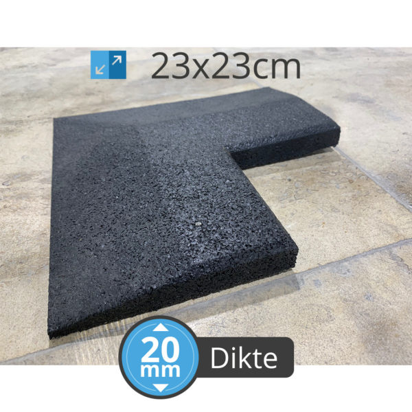 PT Essentials Hoekafwerking 23x23x2 high-density tegel