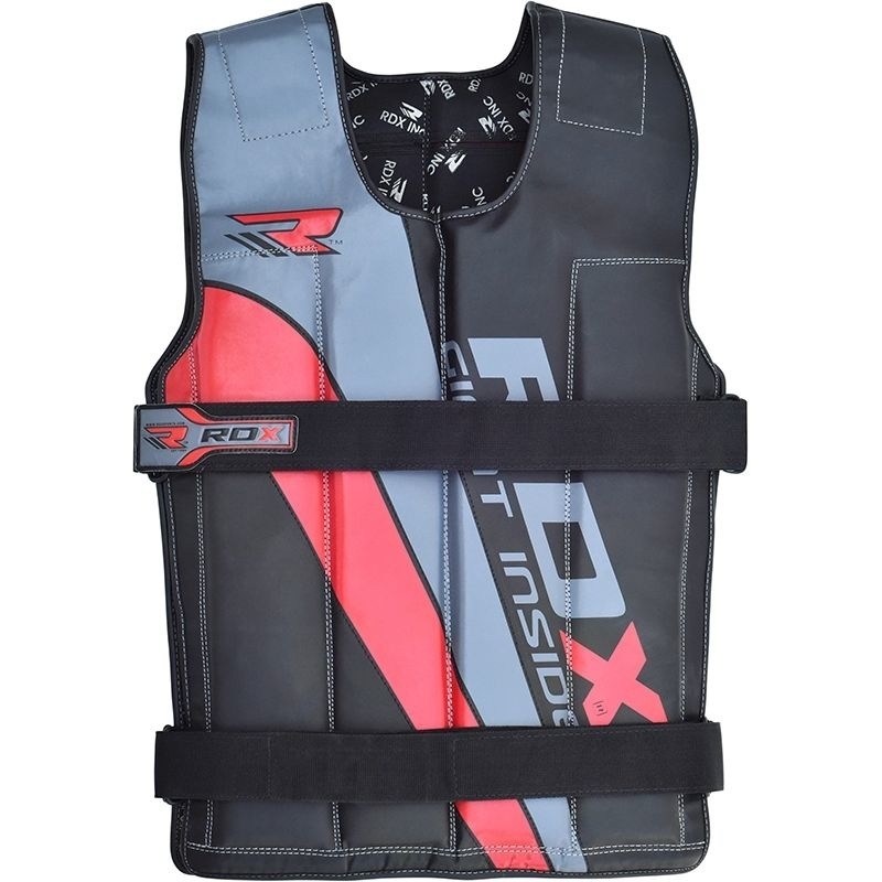 RDX Sports R1 Gewichtsvest - Zwart / Rood - Verstelbaar van 10 tot 18 kg