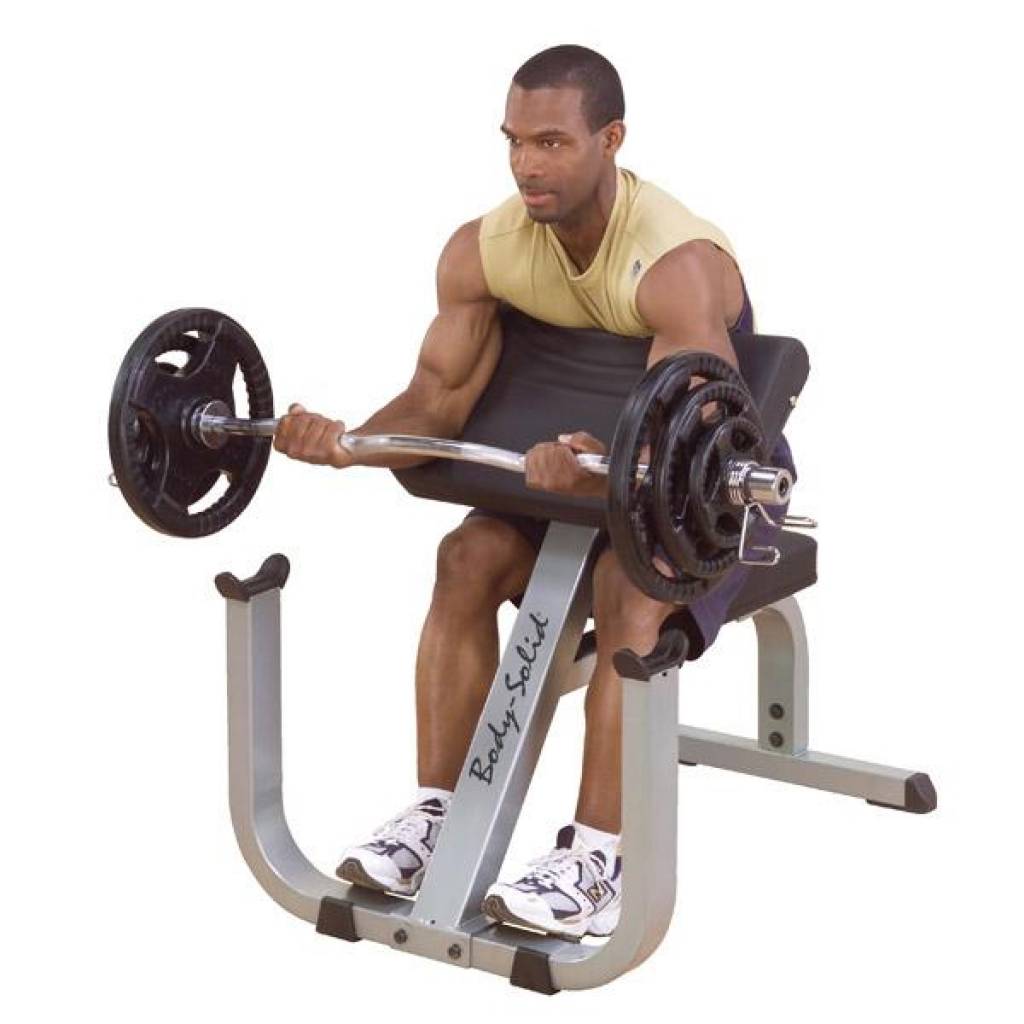 Body-Solid GPCB329 Preacher Curl Bench - Grey