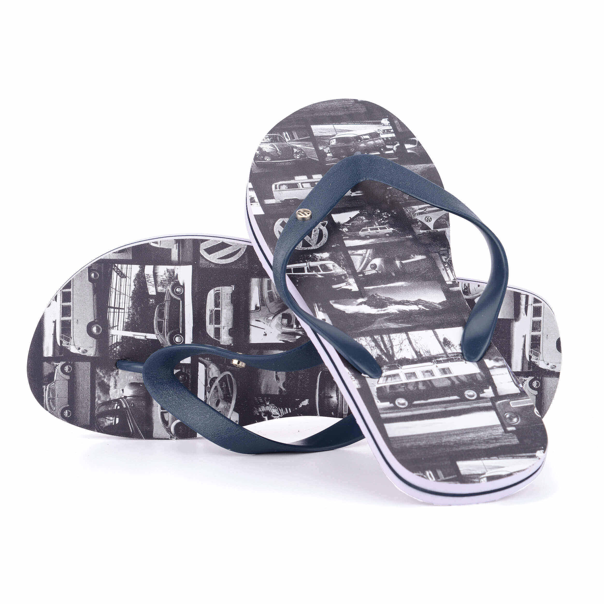 VW Mens Elm Navy Slippers Blauw/Zwart - 42